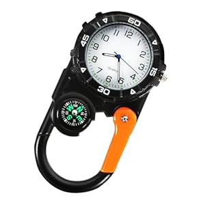 Carabiner Watch Luminous Clip on Quartz Watch Compass Taschenuhr Mit Karabiner,Uhr mit kompass,Leuchtende Analog Quarzuhr Uhr Herren Damen Outdoor