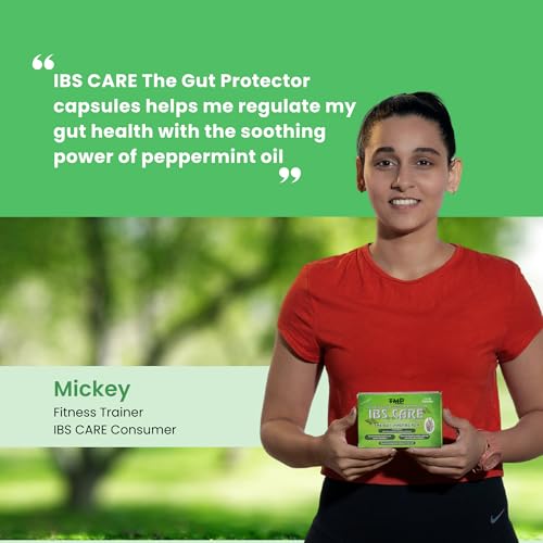 Image of TMP IBS CARE - The Gut Protector | Supports Healthy Digestion - Relieves Constipation, Bloating & Acidity | Dual-Release(Acid Resistance & Sustained Release) - Peppermint Oil Capsules (Pack of 1)