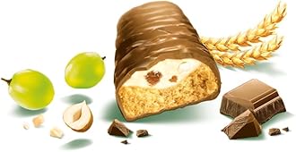 Balisto Muesli Milk Chocolate Biscuit Snack Bars, Bulk Chocolate Case, 20 x 37g