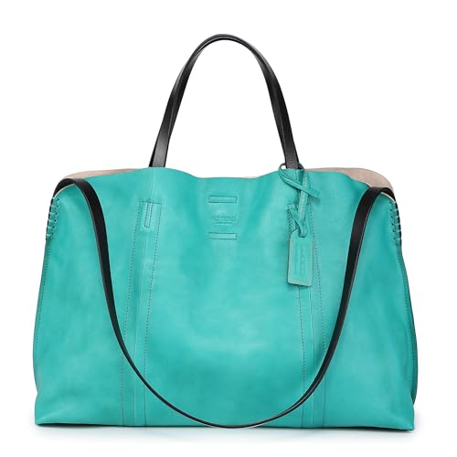 Image of OLD TREND Genuine Leather Forest Island Tote | Spacious Handbag with Removable Inner Pouches