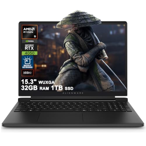 Dell Alienware 15 �Q�[�~���O�m�[�g�p�\�R�� 15.3�C���` WUXGA 165Hz AMD 6�R�A Ryzen 5 220 32GB RAM 1TB SSD GeForce RTX 4050 Type-c �o�b�N���C�g�t�� Win11�B