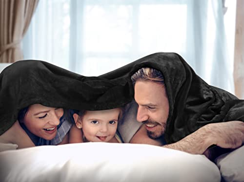 Utopia Bedding Fleece Blankets Bundle Pack Of Black And Burgundy Queen Size Bed Blankets #TOP5