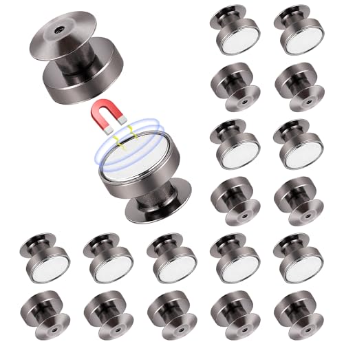 20 Stück Magnetische Pin-Rückseiten für Emaille-Pins, 10mm Pin-Rückseiten-Magnete Metall-Brosche-Konverter Verschlussnadelhalter Verschluss Pin-Sammlergeschenke (Dunkelgrau)