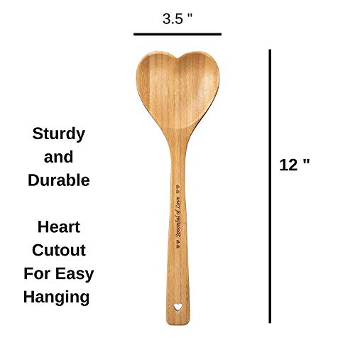 Heart-Shaped-Bamboo-Spoon-Engraved-SPOONFUL-OF-LOVE-Wooden-Serving-Mixing-Spoon-Vintage-Country-Kitchen-Wood-Utensil-Unique-Gift-Idea-by-PRIZE-HOME Heart Shaped Bamboo Spoon Engraved SPOONFUL OF LOVE Wooden Serving Mixing Spoon Vintage Country Kitchen Wood Utensil Unique Gift Idea by PRIZE HOME