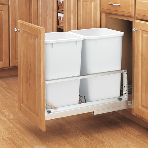 Contenedor doble extraíble 27 qt aluminio blanco para cocina miniatura 2