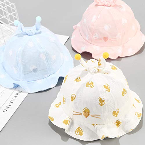 STOBOK Meninas da Criança Do Bebê Chapéu de Sol Ajustável Pescador Chapéu de Pala de Sol Chapéu de P