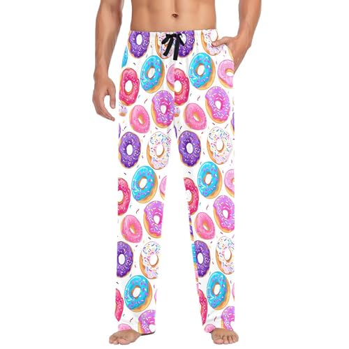 Pantalon de pyjama pour homme à cordon et poches Donuts1 S