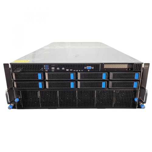 ASUS Dual AMD EPYC 9004 Series 4U NVMe 8X Dual Slot PCIe Gen 5.0 GPU Server (ESC8000A-E12P), 8X Trays, 2X H200 NVL Tensor Core 141GB HBM3e PCIe 5 Accelerator, Rails (Renewed)