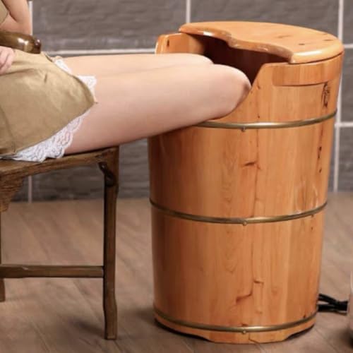 Tina de masaje para pies de madera, 60 cm de alto miniatura 2