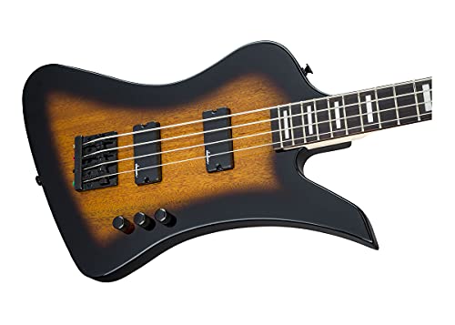 Jackson Js Series Kelly Bird Bass Js2, Tobacco Burst, Amaranth Fingerboard #TOP3
