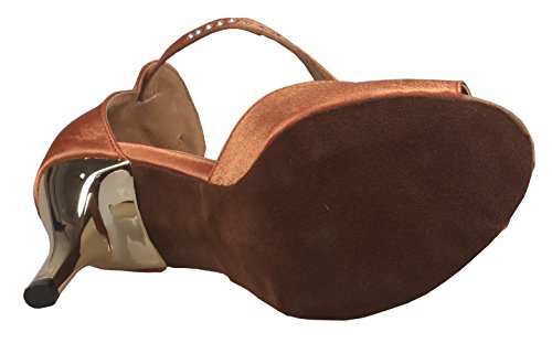 Chaussures de danse Salsa et Tango en cuir souple marron pointure 39.5 - 5