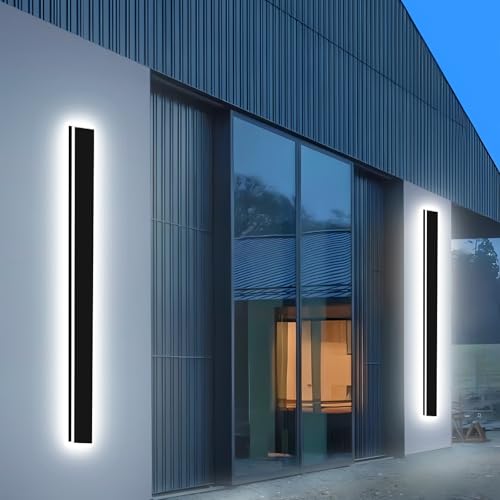 Picico Modern Outdoor Wall Lights 31 Inch, Dimmable LED Exterior Sconce Light Fixture, IP...
