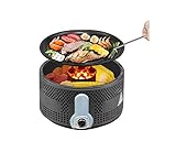 Primst Nonstick Charcoal Barbecue Grill, Smokeless Korean BBQ Grill, Household Tabletop Grill for...