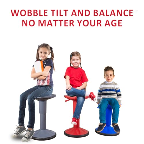 Image of Adjustable Wobble Stool - Wobble Chair Middle and High School Students - Flexible Seating for Classrooms - Adjusts from 17 inch - 23 inch