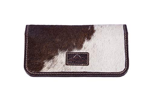 Alpenleder Dascherl - Bolsa para tabaco de piel auténtica, estilo vintage, color marrón, equipada con caucho natural y 2 compartimentos para papeles de diferentes tamaños (16 x 9 x 1 cm, piel de vaca) Cover