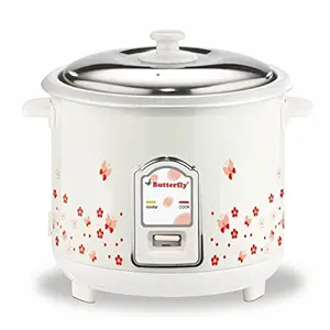 BUTTERFLY JADE Blossom Electric Rice Cooker 1.8 Liter White