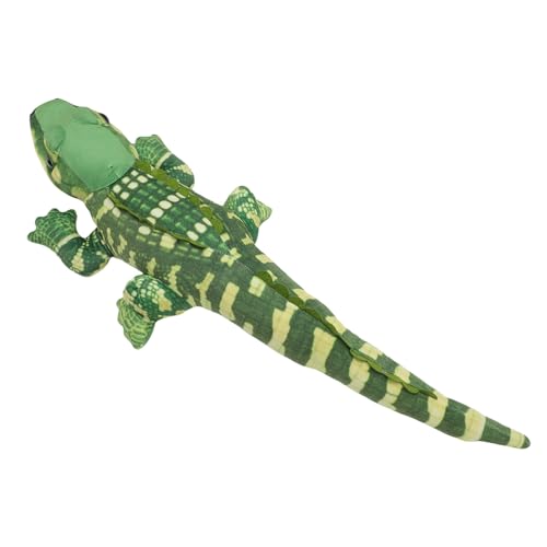Juguete de Peluche Gator Realista Suave Decoración del Hogar Animal de Peluche para Niños, Tamaño de Regalo Ideal para Juegos Infantiles y Decoración de Dormitorio (Green)