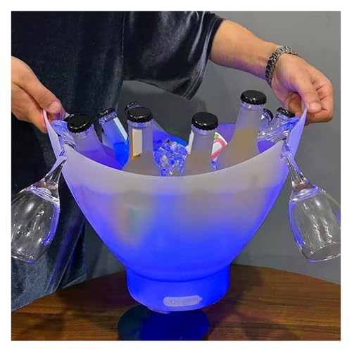 Tina de bebidas iluminada con altavoz Bluetooth y cubo de hielo LED de diseño 6