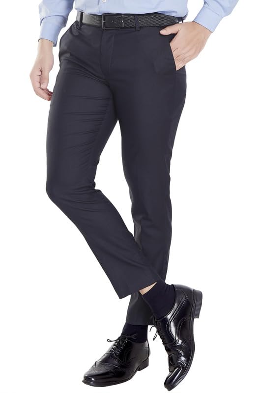 Men Ankle Fit Stretchable Formal Trouser Wrinkle Resistant Tailored Fit Office Wear Pant-picture-50