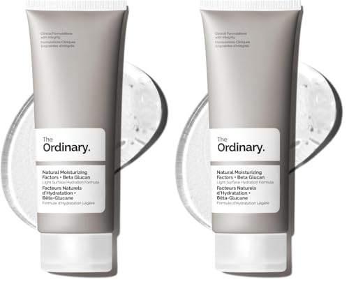 Image of The Ordinary Natural Moisturizing Factors + Beta Glucan,Lightweight Gel Moisturizer for All-Day Hydration,3.4 Fl Oz,(Pack of 2)