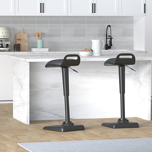 Vari Active Seat - Adjustable Ergonomic Standing Desk Chair for Adults - Portable Home Office Furniture, Comfortable Wobble Stool with Dynamic Range of Motion - Fully Assembled