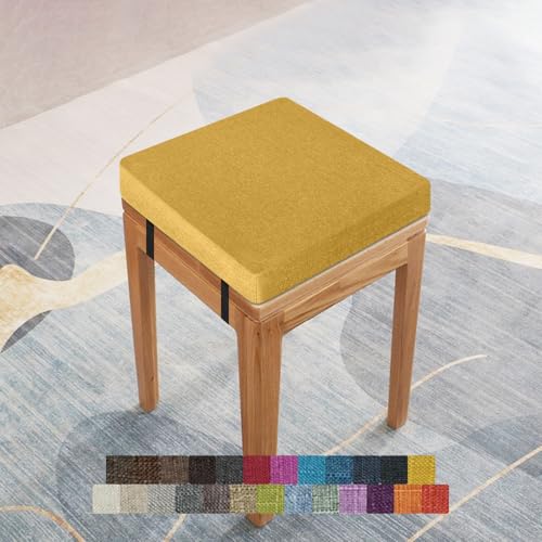 Lsjoaw 座布団 クッション 35X35X5CM 高反発 クッション 四角 ロック 座蒲 正座 スクエア タイプ 椅子 カバー取り外し可能 無地 洗える リビング ダイニング カラー30