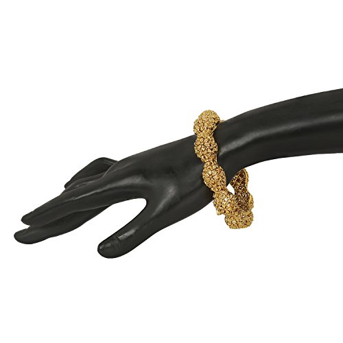 Image of ACCESSHER Gold Plated Traditional and Ethnic Jewellery Inspired Antique Finish Screw Closure Statement Kada /Bangles /Festive Bangles Set of 2 for Women | Ideal Gift for Karwa Chauth