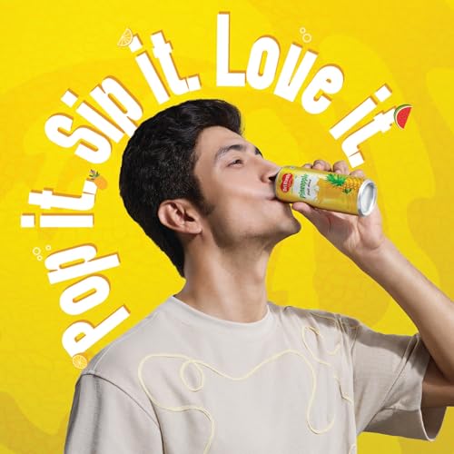 Image of Del Monte Pineapple Fruit Drink (Pack of 18) - Tropical Taste, Real Pineapple Crush, Perfect for Cocktails & Mocktail | No added Preservatives