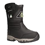 RefrigiWear Mens Extreme Pull-On Insulated Waterproof 8-Inch Freezer Work Boots (Black, Size 11 US)