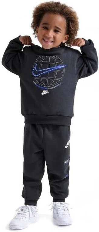 Nike Globe Crewneck Sweatshirt and Jogger Pants Set 2 Piece Toddler
