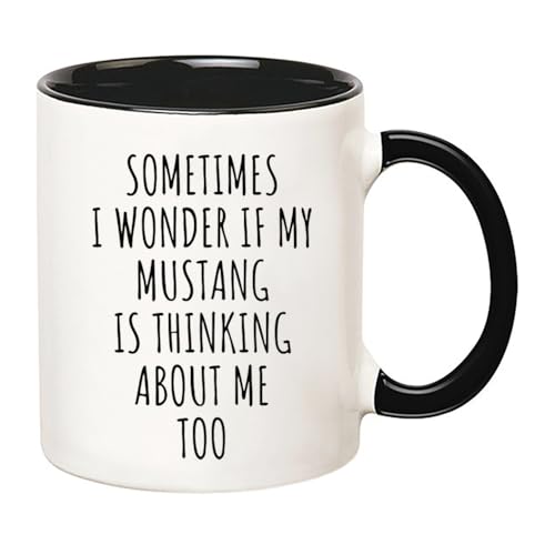 Taza Funny Mustang 11 oz Negra de Cerámica miniatura 2