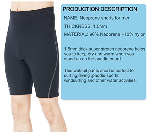 Wetsuit Shorts Pants Men 1.5Mm Neoprene Shorts For Swimming Surfing Snorkeling Diving S Size #TOP1