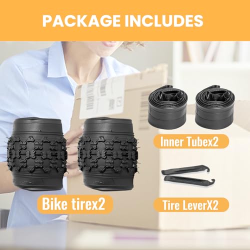 Hycline Kids Bike Replacement Tires Set: 2-Pack