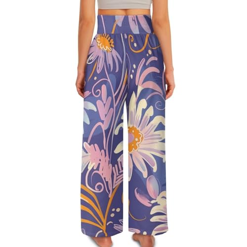 Modysero Wide Leg Pants for Women High Waisted Pants Stretch Casual Outdoor Palazzo Lounge Pants with Pockets4