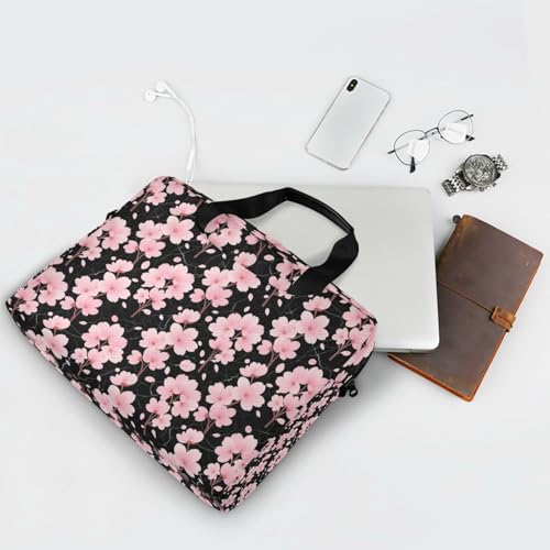Funda para portátil 15.6 pulg con asa y correa negra miniatura 7