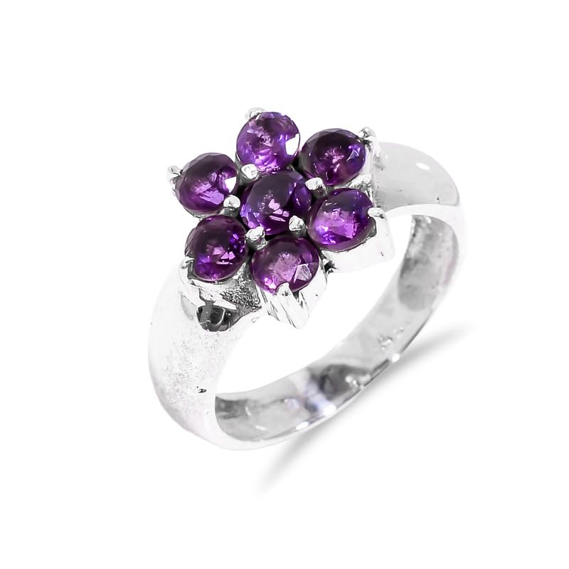 Bague améthyste argent 925 fait main: alliance mariage bohème élégante