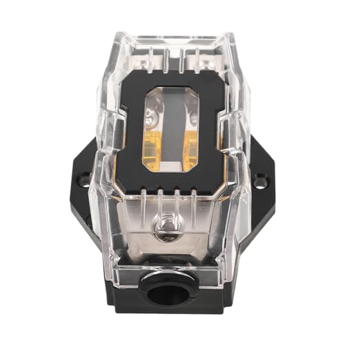 MUELODSIC 80a Blocco Fusibili per Amplificatore Auto Copertura Trasparente per Osservare stato Fusibile Protezione Circuiti Audio Auto