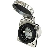 Conntek 30-Amp 125V Locking Marine Boat Detachable Stainless Steel Power Inlet