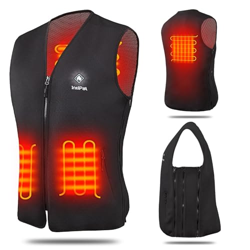 Electric Heated Vest Jacket for Men Women, USB Powered, Expandable Size, Warm Waterproof Washable (Battery Not Included)