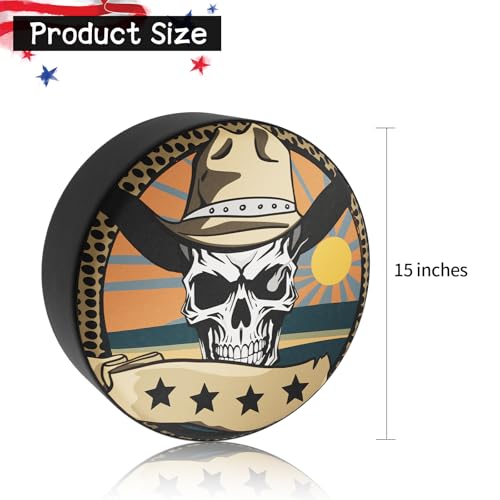 Image of OFFCURVE Spare Tire Cover Thickening PVC Leather Automotive Wheel Cover Universal Fit for Jeep, Trailer, RV, SUV, Truck, Tough Tire Wheel Soft Cover Waterproof Sun Rain Snow Tire Protector, 15 Inch