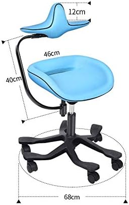 Miniatura 2 de Silla ergonómica, taburete ajustable para el hogar y la oficina, mejora tu postura con un asiento en ángulo, cojines gruesos y cómodos (negro -