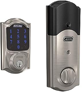 SCHLAGE BE469ZP CAM 619 Connect Smart Deadbolt with Alarm with Camelot Trim in