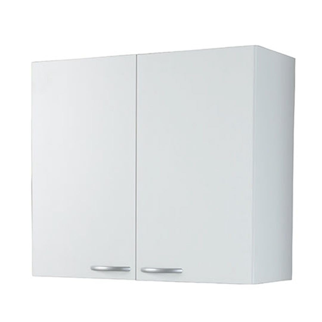 Trentiner Pensile Scolapiatti 80 cm Bianco con 2 Ante e 2 Ripiani - Stile Moderno e Salvaspazio