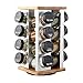 Kamenstein 5134680 Warner 16-Jar Revolving Countertop Spice Rack Organizer with Free Spice Refills for 5 Years