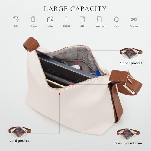 Hobo Bag for Women Vegan Leather Tote Bag for Women Slouchy Shoulder Handbag Purse Crossbody with Adjustable Strap3