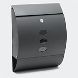 Modernes Design Buzón de diseño V18 Buzón de pared Antracita Compartimento de periódico
