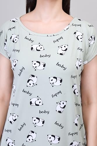 Image of CAMEY Printed Knee Length Nighty|Loungewear|Nightwear|Sleepwear|Home Wear Short Nighty for Women