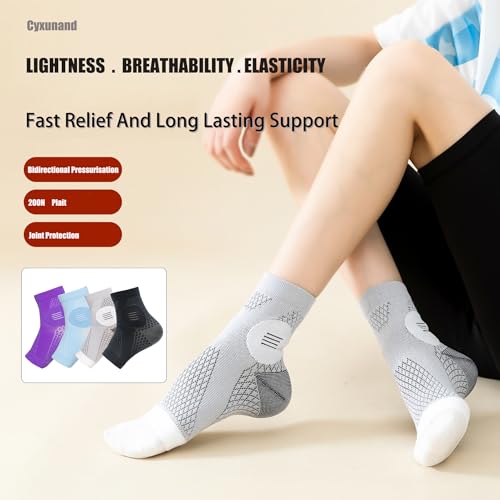 Image of Upgraded Neuropathy Socks 3 Pairs for Women Men,Soothe Relief Ankle Compression Sock 15-20 mmHg