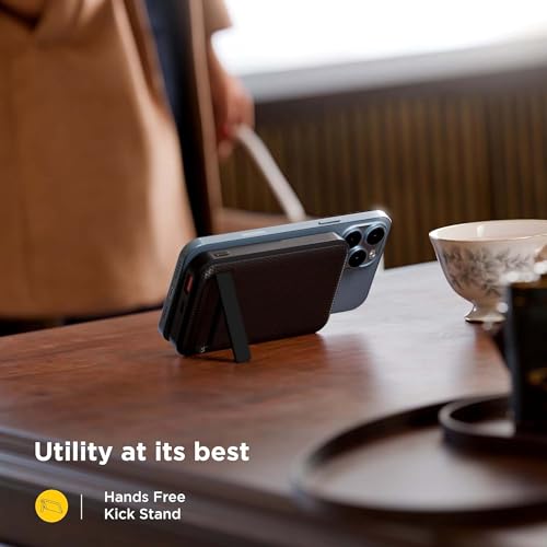 Image of Kratos 22.5w Fast Charging wireless power bank for iPhone,10000mAh,USB Type C Connector,15w Wireless Output,for magsafe powerbank for iphone 12&above,All wireless Enable phone of Samsung,Oneplus,Black