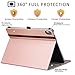 Ztotop Case for iPad Pro 11 Inch 2018 Release, Premium Leather Slim Multiple Viewing Angles Folding Stand Folio Cover with Auto Wake/Sleep (Support 2nd Gen Apple Pencil Wireless Charging), Rose Gold